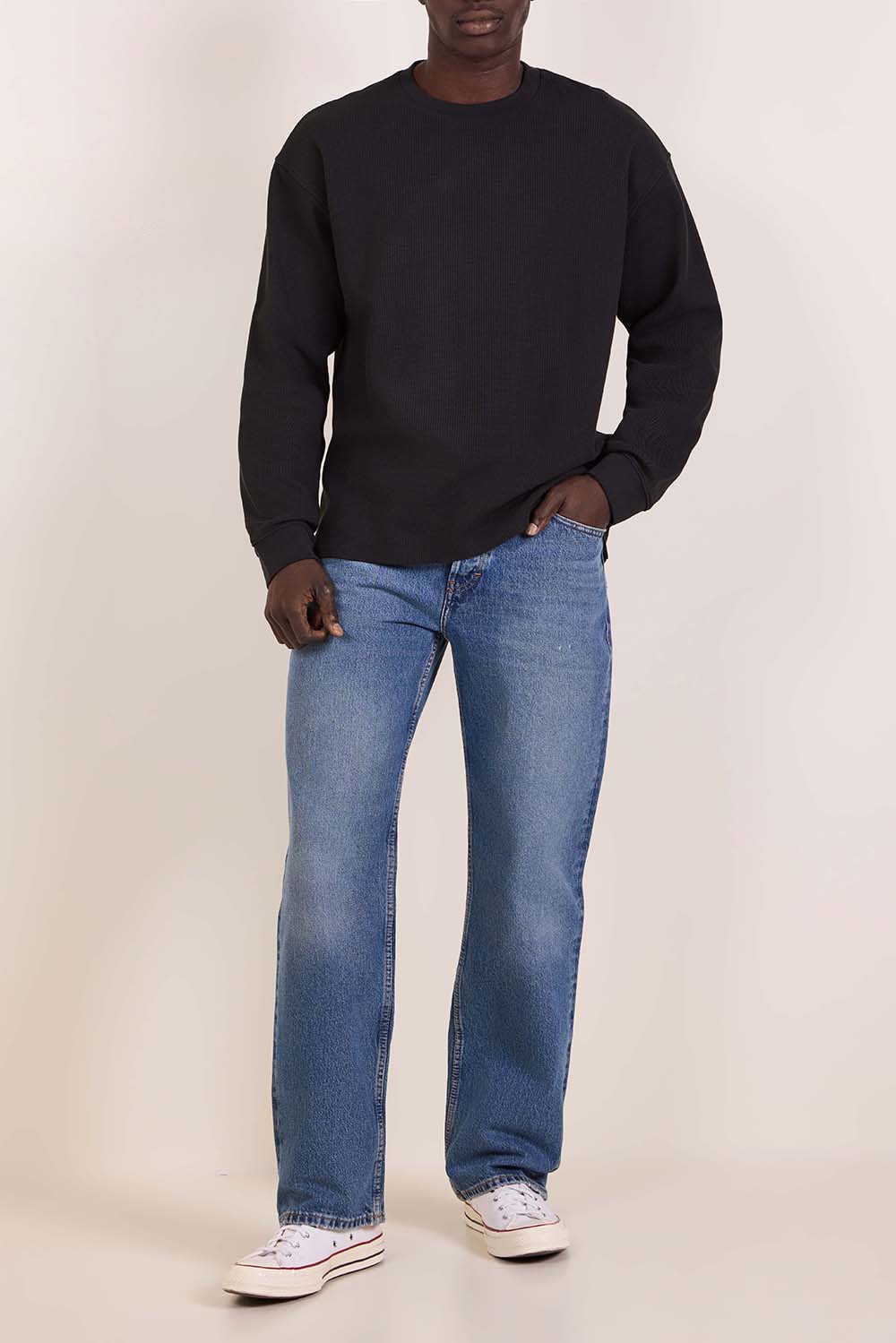 מכנסי ג'ינס בגזרה ישרה